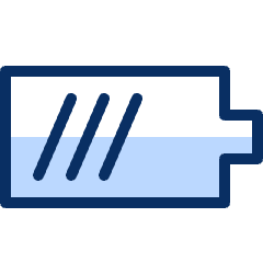 Mobile Phone Battery High 1 Icon from Cyber Duotone Set