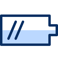 Mobile Phone Battery Medium Icon from Cyber Duotone Set