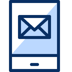 Mobile Phone Email Icon from Cyber Duotone Set