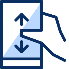 Mobile Phone Flick Scroll Icon from Cyber Duotone Set