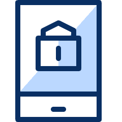 Mobile Phone Lock Icon from Cyber Duotone Set