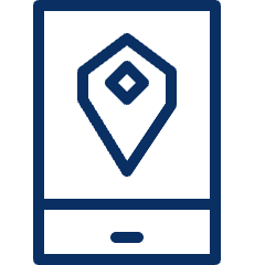 Mobile Phone Map Icon from Cyber Line Set