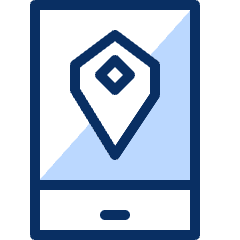 Mobile Phone Map Icon from Cyber Duotone Set