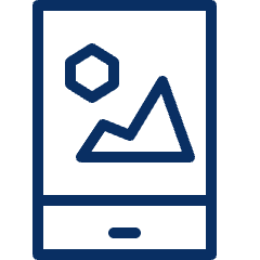 Mobile Phone Picture Icon from Cyber Line Set