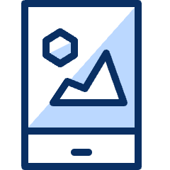 Mobile Phone Picture Icon from Cyber Duotone Set