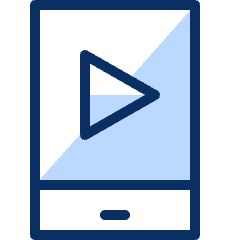 Mobile Phone Play Media Video Icon from Cyber Duotone Set