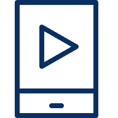 Mobile Phone Play Media Video Icon from Cyber Line Set