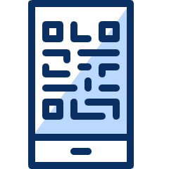 Mobile Phone QR Code Reader Icon from Cyber Duotone Set