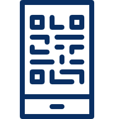 Mobile Phone QR Code Reader Icon from Cyber Line Set