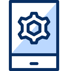 Mobile Phone Setting Icon from Cyber Duotone Set