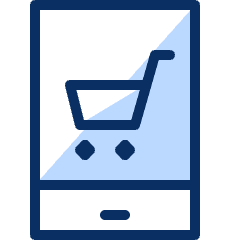 Mobile Phone Shopping App Icon from Cyber Duotone Set