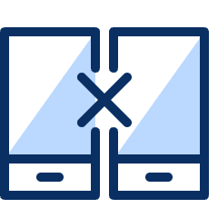 Mobile Phone Sync Remove Transfer Icon from Cyber Duotone Set