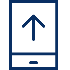 Mobile Phone Upload Icon from Cyber Line Set