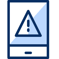 Mobile Phone Warning Icon from Cyber Duotone Set
