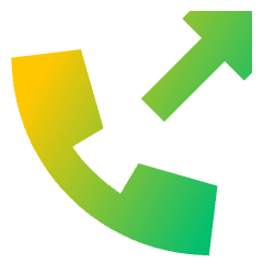 Outgoing Call Icon from Sharp Gradient Set