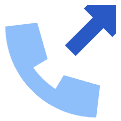 Outgoing Call Icon from Sharp Flat Set