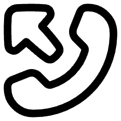 Outgoing Call Icon from Plump Line Set