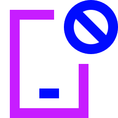 Phone App Blocking Icon from Sharp Neon Set