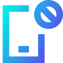 Phone App Blocking Icon from Sharp Gradient Set