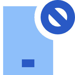 Phone App Blocking Icon from Sharp Flat Set