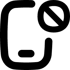 Phone App Blocking Icon from Flex Solid Set