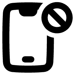 Phone App Blocking Icon from Plump Solid Set