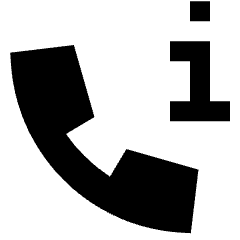 Phone Call Caller Id Information Center Icon from Sharp Solid Set