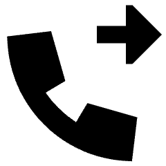 Phone Call Forwarded Icon from Sharp Solid Set