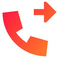 Phone Call Forwarded Icon from Sharp Gradient Set