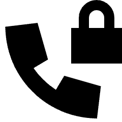 Phone Call Locked Icon from Sharp Solid Set