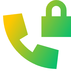 Phone Call Locked Icon from Sharp Gradient Set