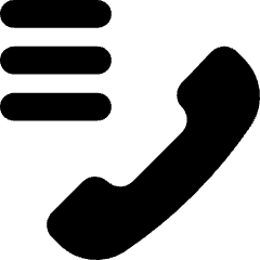 Phone Call Log History Icon from Core Solid Set