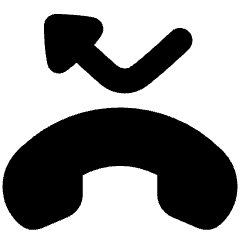 Phone Call Missed Icon from Plump Solid Set