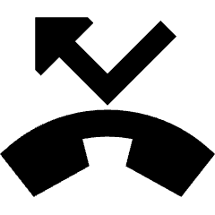 Phone Call Missed Icon from Sharp Solid Set