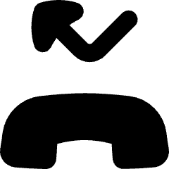 Phone Call Missed Icon from Flex Solid Set