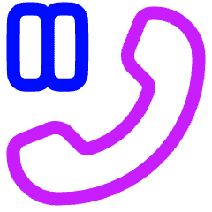 Phone Call Pause Icon from Plump Neon Set