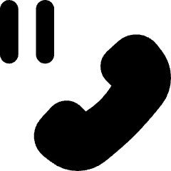 Phone Call Pause Icon from Flex Solid Set