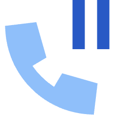 Phone Call Pause Icon from Sharp Flat Set
