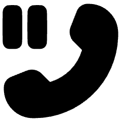 Phone Call Pause Icon from Plump Solid Set