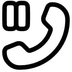 Phone Call Pause Icon from Plump Line Set