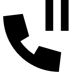 Phone Call Pause Icon from Sharp Solid Set