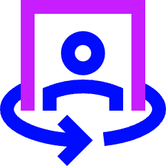 Phone Camera Front Icon from Sharp Neon Set