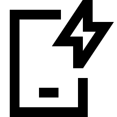 Phone Charging Icon from Sharp Line Set