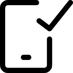 Phone Check Confirm Icon from Core Line Set