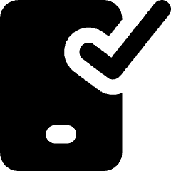 Phone Check Confirm Icon from Core Solid Set