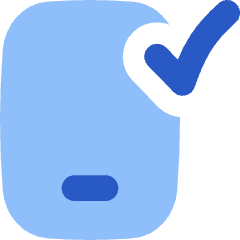 Phone Check Confirm Icon from Flex Flat Set