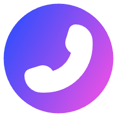 Phone Circle Icon from Plump Gradient Set