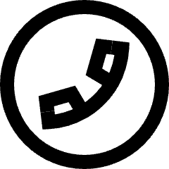 Phone Circle Icon from Sharp Line Set