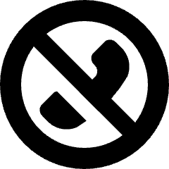 Phone Circle Off Icon from Core Solid Set