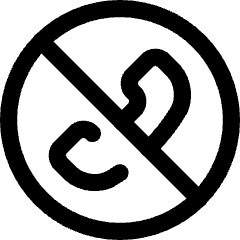 Phone Circle Off Icon from Core Line Set